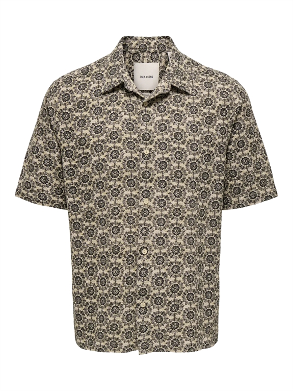 ONLY & SONS Johnson Reg SS shirt - Twill/Jet Black